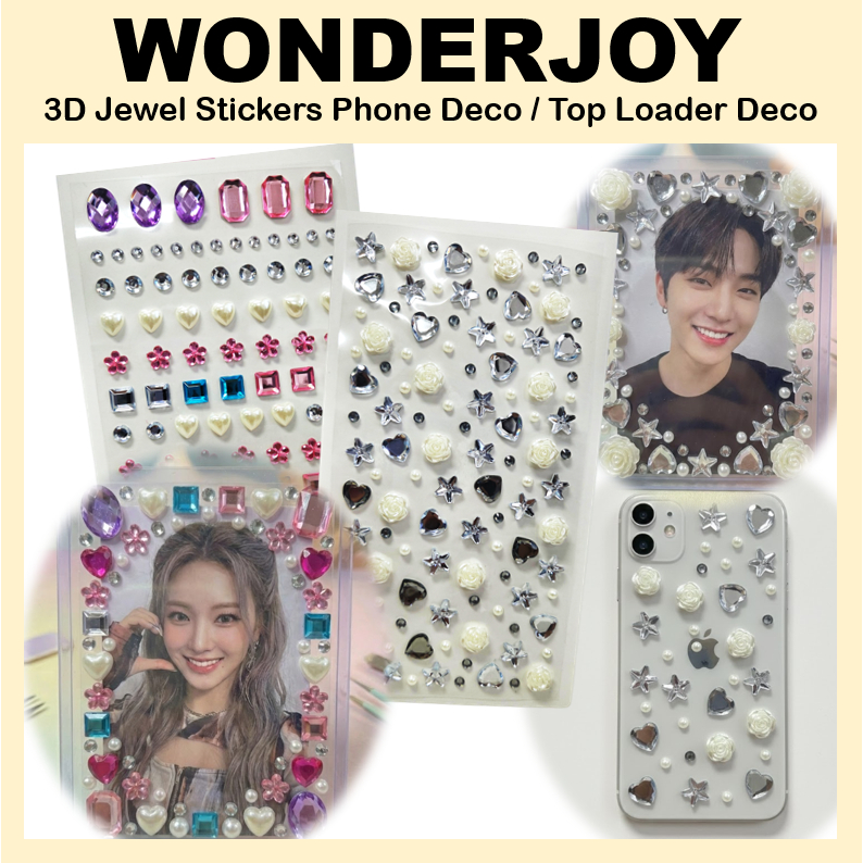 [WONDERJOY] Nhãn dán trang sức Trang trí điện thoại / Trang trí máy xúc lật hàng đầu