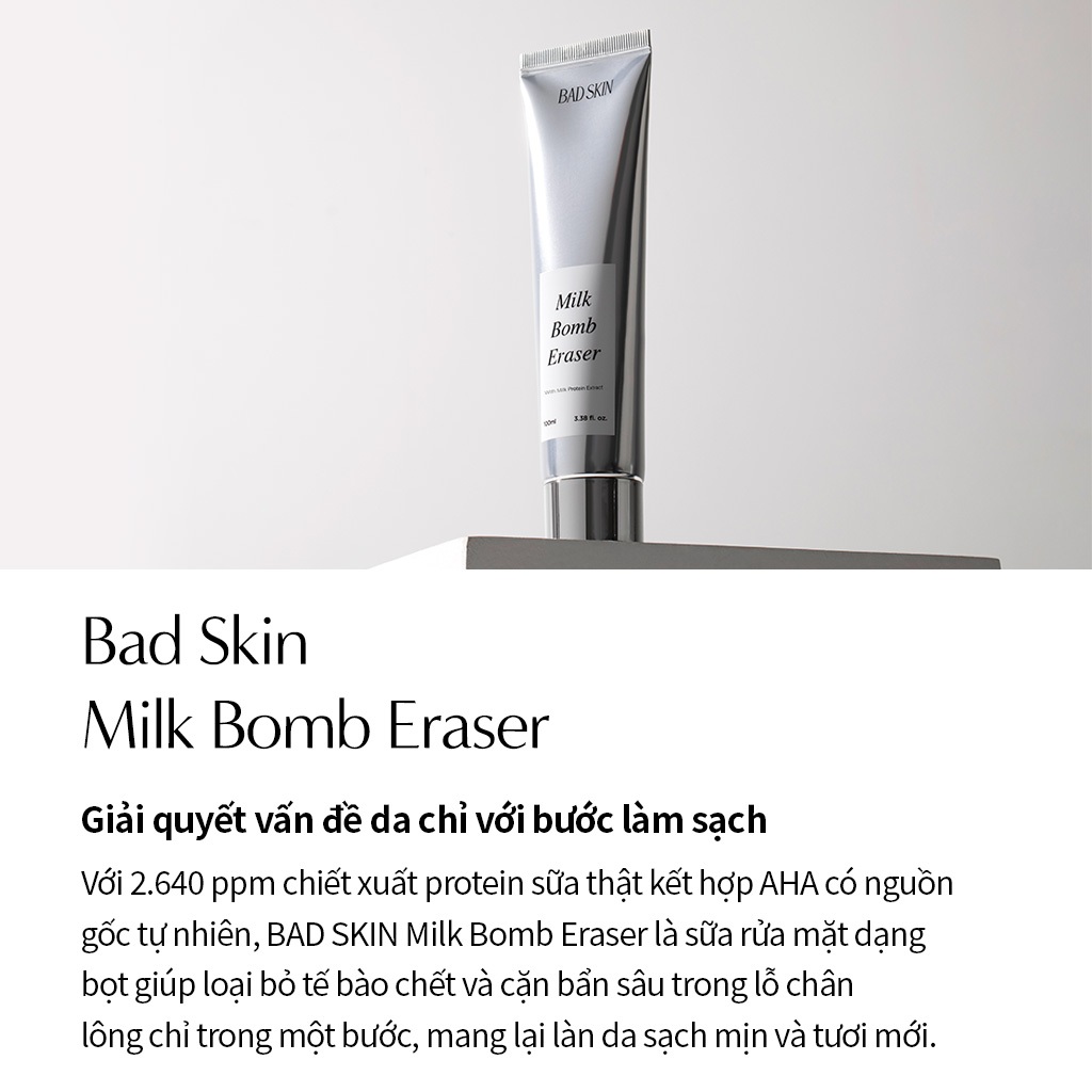 [BADSKIN KOREA] Milk Bomb Eraser 20ml (KÍCH THƯỚC MINI)