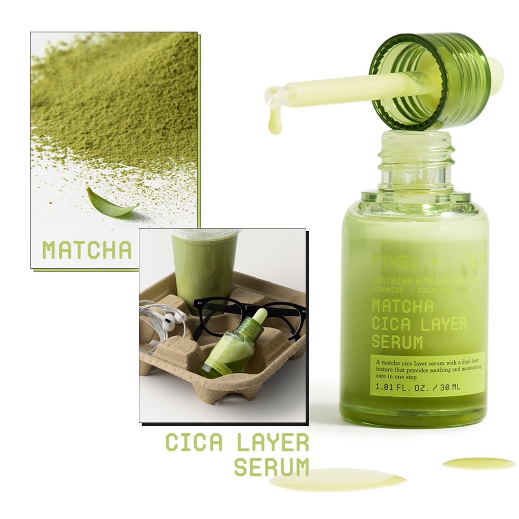 [VT] Matcha CICA Serum 30ml | Làm Dịu & Cấp Ẩm | Phục Hồi Hàng Rào Da | Nano Ceramide, PHA [Official Store]