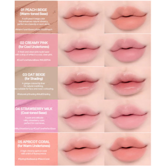 Heart Percent Dote On Mood Lip Pencil Overlip Lipliner Chống nhòe [21 Màu]
