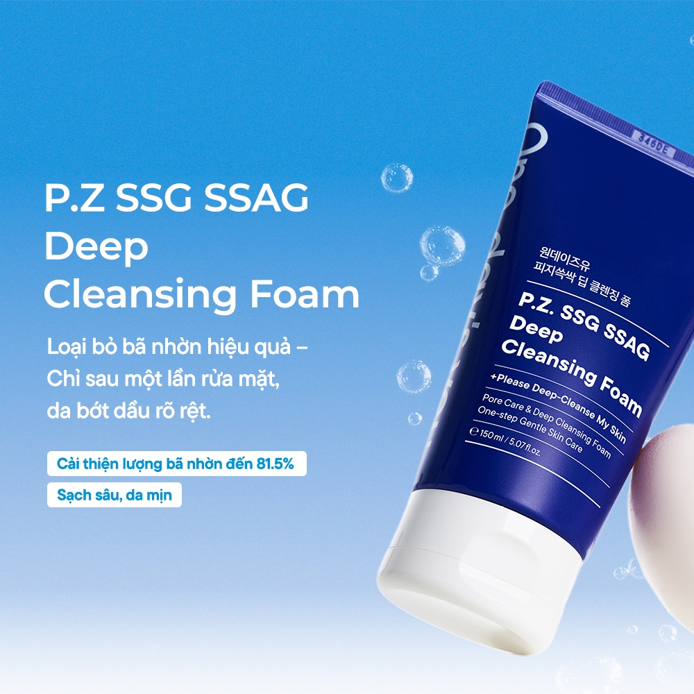 [One-day's you chính hãng] Sữa rửa mặt PZ Ssg Ssag Deep Cleansing Foam ...