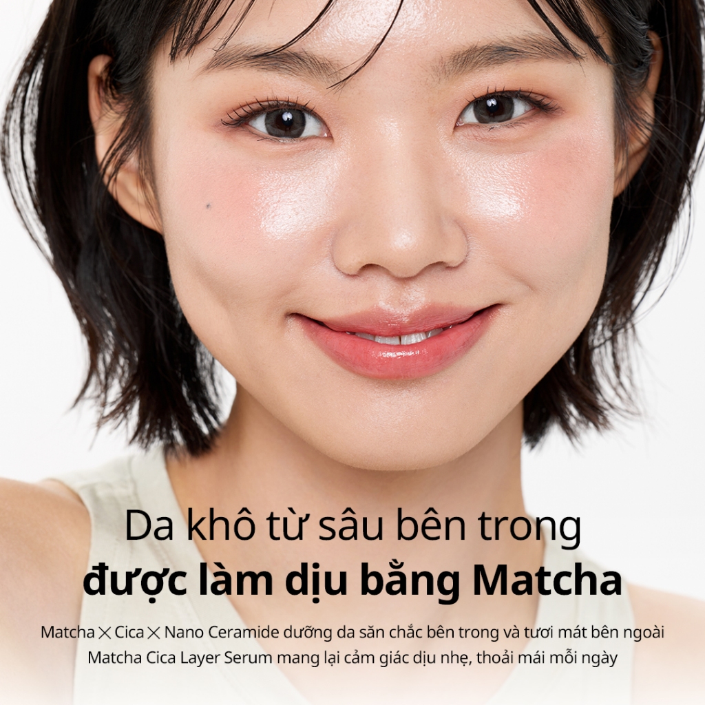 [VT] Matcha CICA Serum 30ml | Làm Dịu & Cấp Ẩm | Phục Hồi Hàng Rào Da | Nano Ceramide, PHA [Official Store]