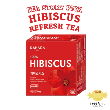 [Dahada] Trà thảo dược Hibiscus | Làm mới & Vitamin C Giàu | Không chứa Caffeine (10 / 20 / 50 Túi / Không hộp)