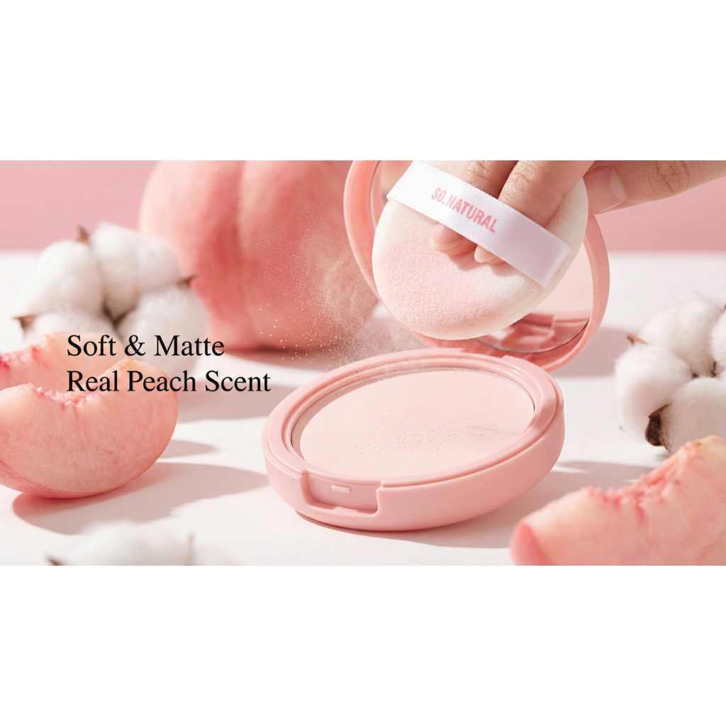 [So Natural] Khối bột toàn thân đào 10g | Hút Mồ Hôi & Dầu, Hương Đào Tươi, Hoàn Thiện Không Dính