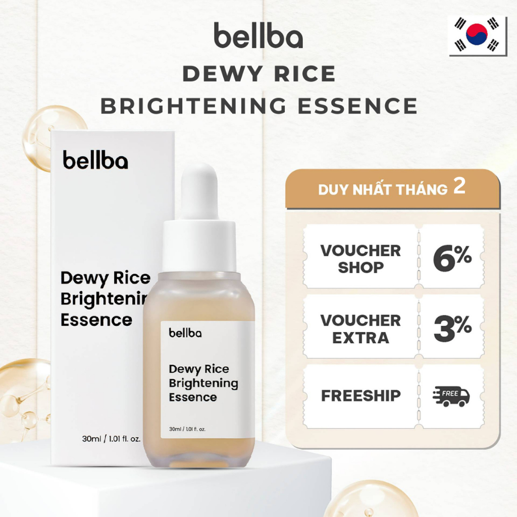 Tinh chất cám gạo Hàn Quốc BELLBA Dewy Rice Glow Serum Niacinamide ...