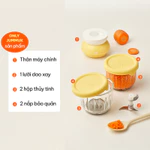 [Malang Honey] JAMMUK Đôi Máy Xay Thức Ăn Dặm 40W hoàn hảo cho lượng thức ăn cho bé với 2 hộp đựng thủy tinh — ảnh 6