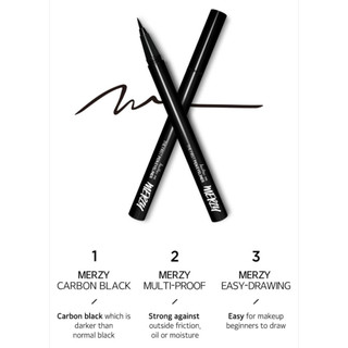 [Merzy] Bút Kẻ Mắt 0.5g｜Đầu cọ siêu mảnh Chống nước Chống lem｜3 màu