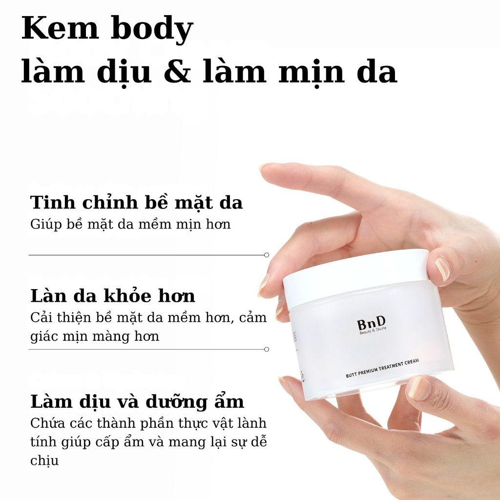 Kem Hỗ trợ giảm mụn mông & lưng Hàn Quốc -100ml - BnD Butt Cream 100g