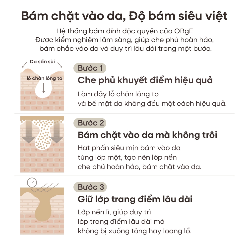 [OBgE Chính Hãng] Kem Nền Thỏi Natural Cover Foundation 13g SPF50+ PA++++ 3 Trong 1 Che Phủ Lỗ Chân Lông Nhanh, Bám Mịn Lâu Trôi 24H, Kèm Cọ Tán Siêu Mịn