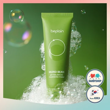 [beplain] Sữa rửa mặt axit nhẹ Green Bean 80ml | Sữa rửa mặt làm dịu da mặt Hàn Quốc | Sữa rửa mặt nhẹ nhàng cân bằng pH hàng ngày | Thân thiện với làn da nhạy cảm