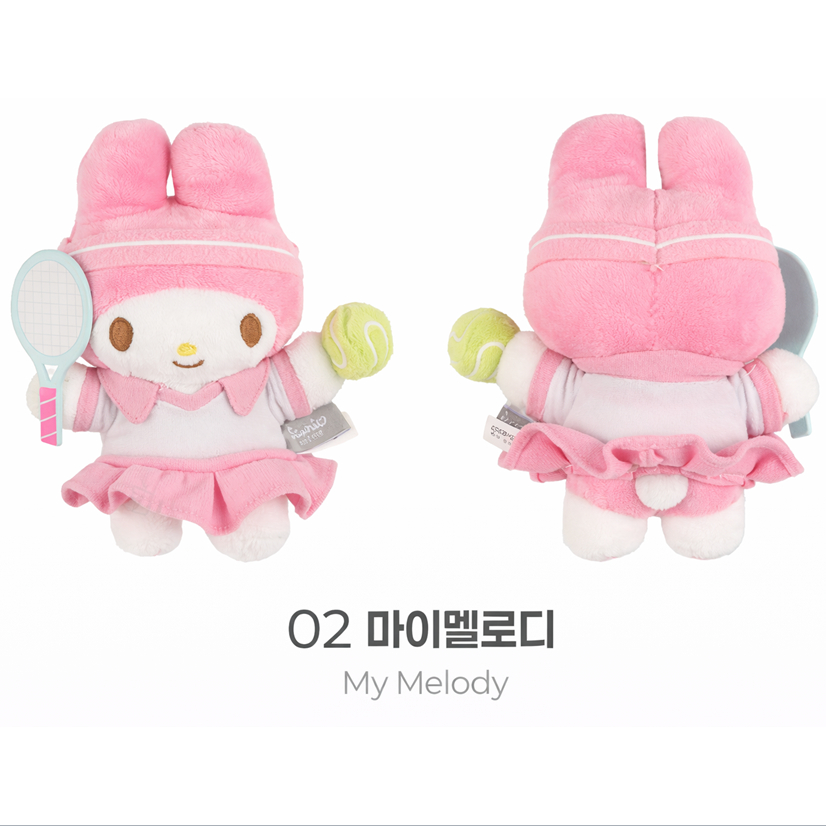 [SANRIO] Túi Tennis quyến rũ 13cm (Kitty / Mymelody / Kuromi / Pompompurin / Cinnamoroll / Pochacco / H