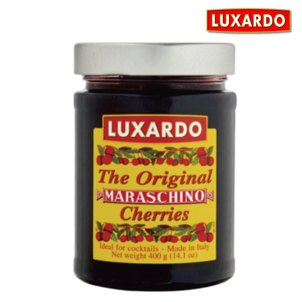 Luxardo Maraschino Cherries - Tốt nhất cho cocktail, bánh ngọt & món tráng miệng (Lọ 400g)