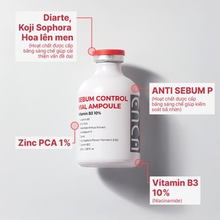 Serum Niacinamide 10% Thu Nhỏ Lỗ Chân Lông Phục Hồi Da Mụn Kiềm Dầu 50ml ENCA