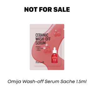 KHÔNG BÁN AHA Omija Ceramic Wash-Off Serum Ampoule sache 1.5ml mánh lới quảng cáo