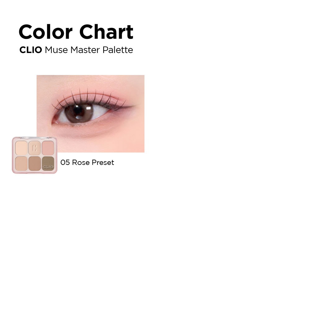 CLIO [CLIP - MỚI] MUSE MASTER PALETTE - 6 màu, trang điểm hàng ngày