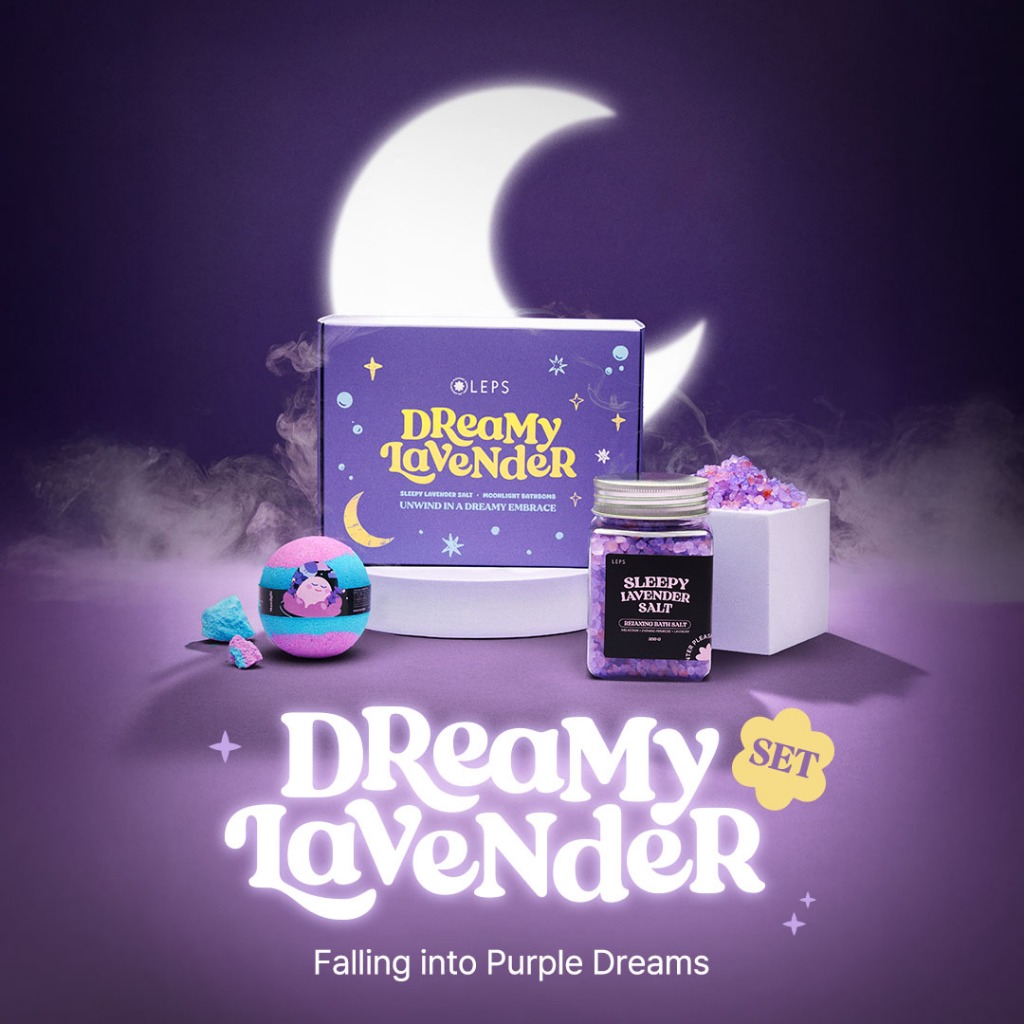 [LEPS] Bộ bom tắm và muối hoa oải hương | Quà tặng K-Beauty Spa | Giảm căng thẳng | Dùng cho bồn tắm