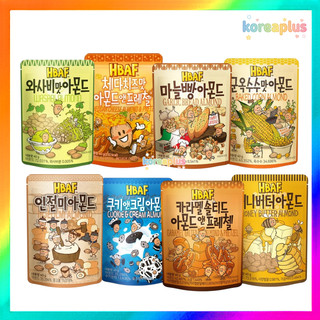 [HBAF] Hạnh nhân dày dặn 8 vị 40g Hạt Hàn Quốc Wasabi, Mật ong, Bánh quy, Caramel, Tỏi, Injeolmi
