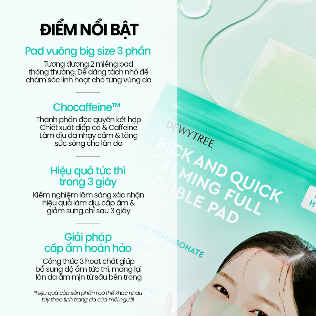 [DEWYTREE] Pad Làm Dịu và Phục Hồi Da Pick and Quick Double Pad 10 Miếng