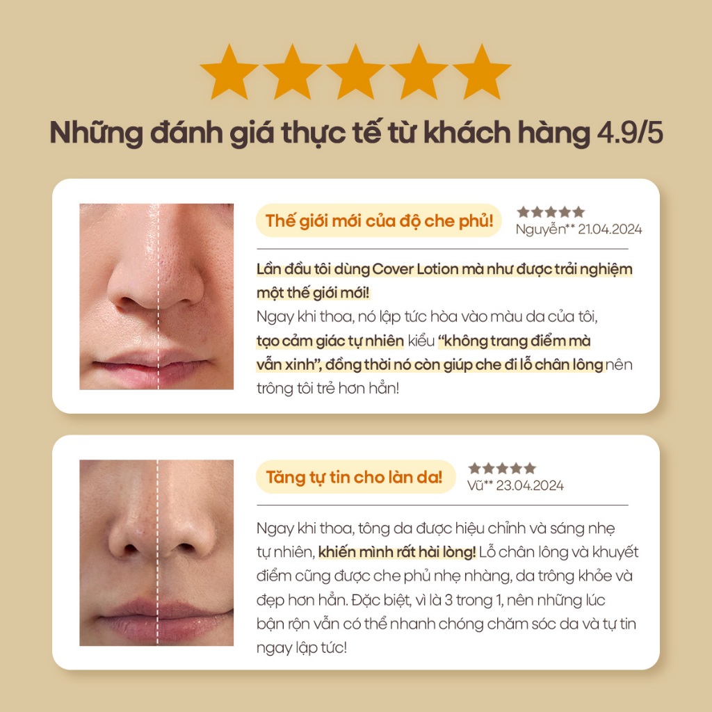 [OBgE Chính hãng] OBgE Lotion che phủ tự nhiên 50g SPF50+ PA++++ | Lotion nâng tông da | Lotion không gây vệt trắng | Lotion 2 trong 1 | Che phủ nhanh lỗ chân lông & khuyết điểm | 4 viên nang hiệu chỉnh màu da
