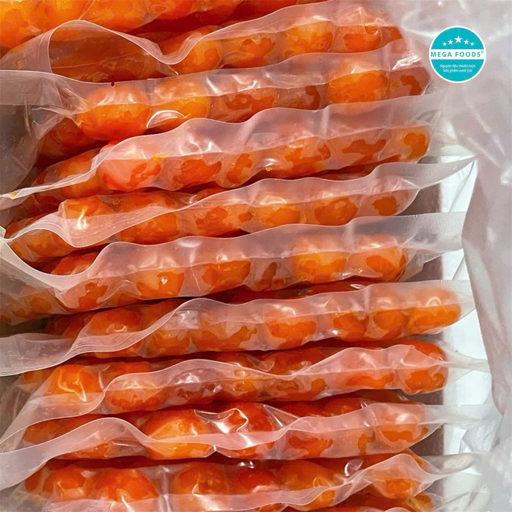 LÒNG ĐỎ TRỨNG VỊT MUỐI MEGA FOOD SIZE 10G ĐẾN 15 gram TÚI 50 (TÚI HÚT CHÂN KHÔNG)