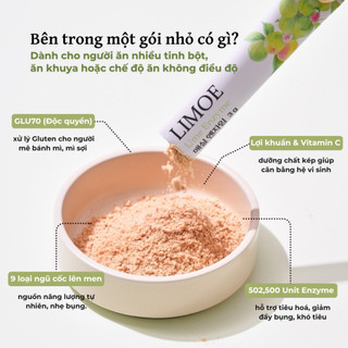 Limoe Ngũ Cốc Mận Lên Men Tự Nhiên LIMOE |  Vitamin C, Hỗ Trợ Tiêu Hoá Nhẹ Bụng (Hộp 30 gói)