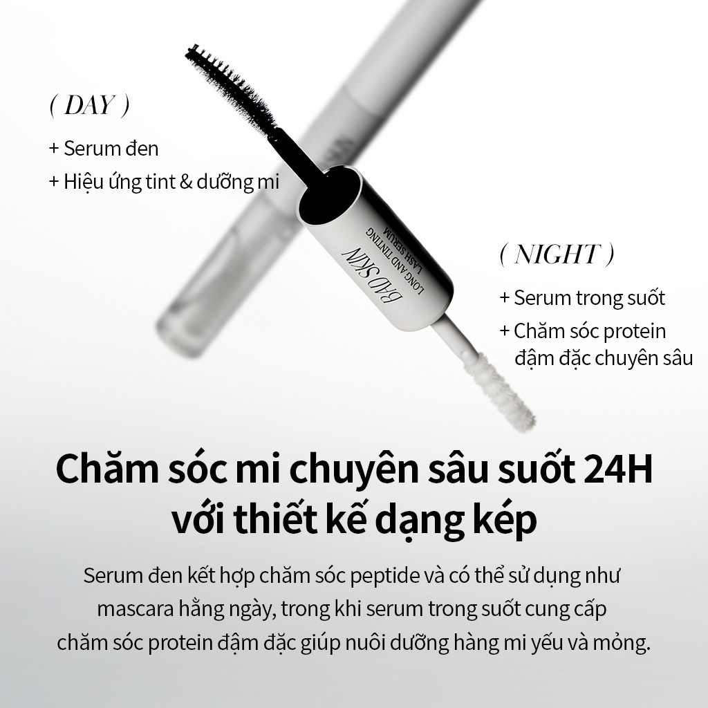 [BADSKIN KOREA] Long And Tinting Lash Serum 10g, Serum dưỡng mi 2 trong 1: Chăm sóc chuyên sâu – nuôi dưỡng + hiệu ứng trang điểm trong một thiết kế thông minh