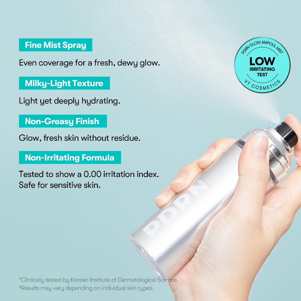 [VT] PDRN Glow Ampoule Mist 2 Trong 1 – Xịt Khoáng + Serum Căng Bóng Da Vegan PHYTO PDRN 10% Chỉ Cần 1 Sản Phẩm