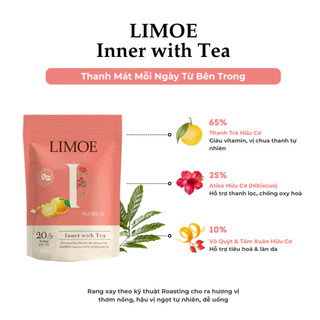 Trà Túi Lọc Thảo Mộc LIMOE Inner With Tea Hữu Cơ Vitamin C Thanh Lọc Giải Nhiệt (Hộp 20 Túi)
