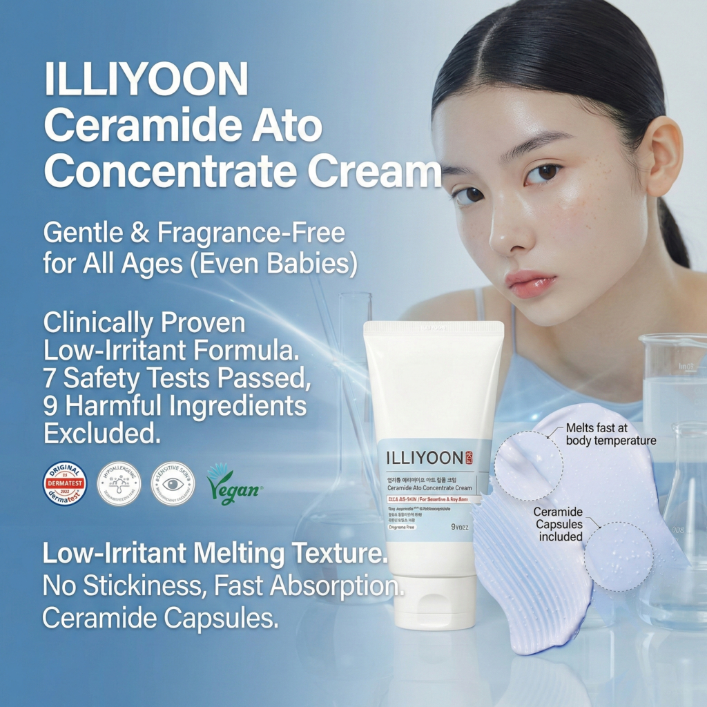 [Illiyoon] Kem Ceramide Ato 150ml | Sửa chữa dưỡng ẩm & rào cản 100H