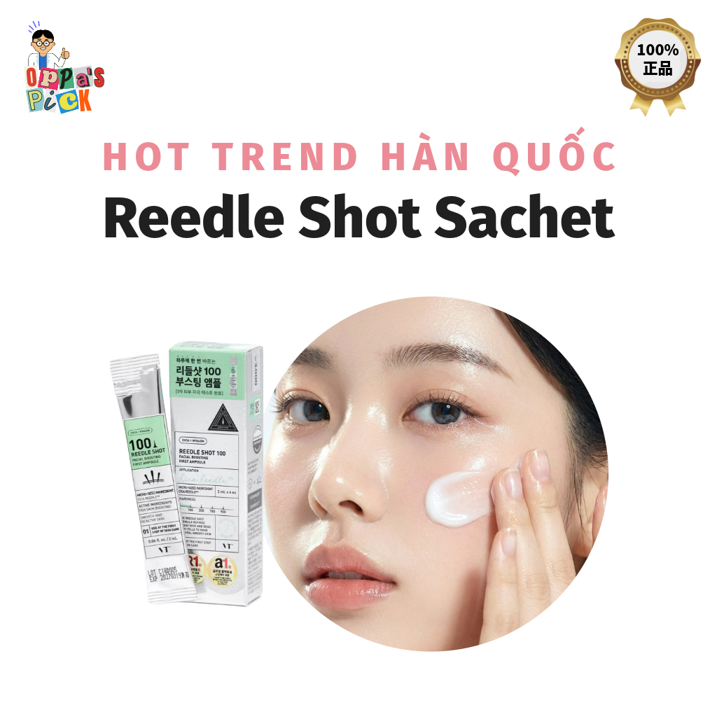 [Hot Trend] VT Reedle Shot Gói Nhỏ (100/300/500) | Se Khít Lỗ Chân Lông & Da Căng Bóng