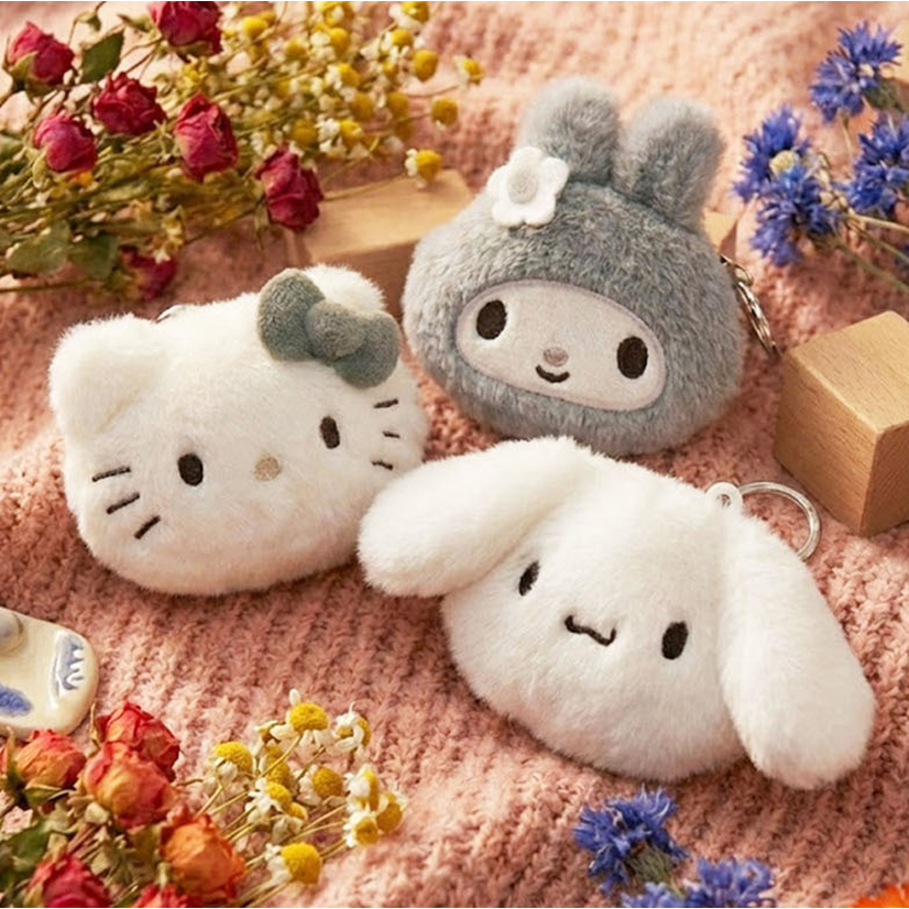 [SANRIO] Túi đựng tiền xu Mini đơn tông màu quyến rũ (Mymelody / Kuromi / Cinnamoroll / Kitty / Chococat / Hangyodon / Marshmallow)