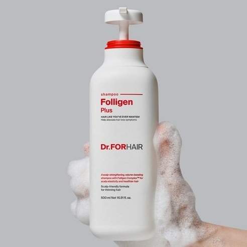 Dầu Gội Dr.FORHAIR Folligen Plus 500ml | Chăm sóc da đầu chống rụng tóc | Dầu gội tăng cường tóc Hàn Quốc