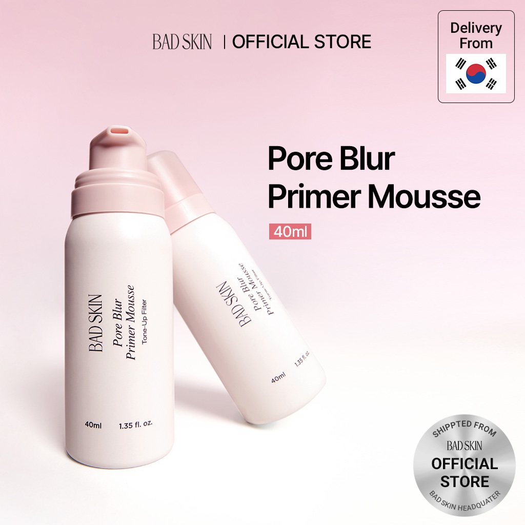 [BADSKIN KOREA] Pore Blur Primer Mousse 40ml, Kem Lót Dạng Mousse Mềm Mịn – Cho Lớp Trang Điểm Hoàn Hảo, Lâu Trôi