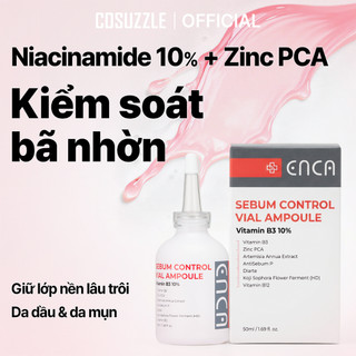 Serum Niacinamide 10% Thu Nhỏ Lỗ Chân Lông Phục Hồi Da Mụn Kiềm Dầu 50ml ENCA