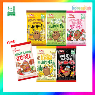 [Nuts Holic] Hạnh nhân dày dặn 6 vị (30g, Sản phẩm Halal) Bơ mật ong, Wasabi, Dâu tây, Chuối, B