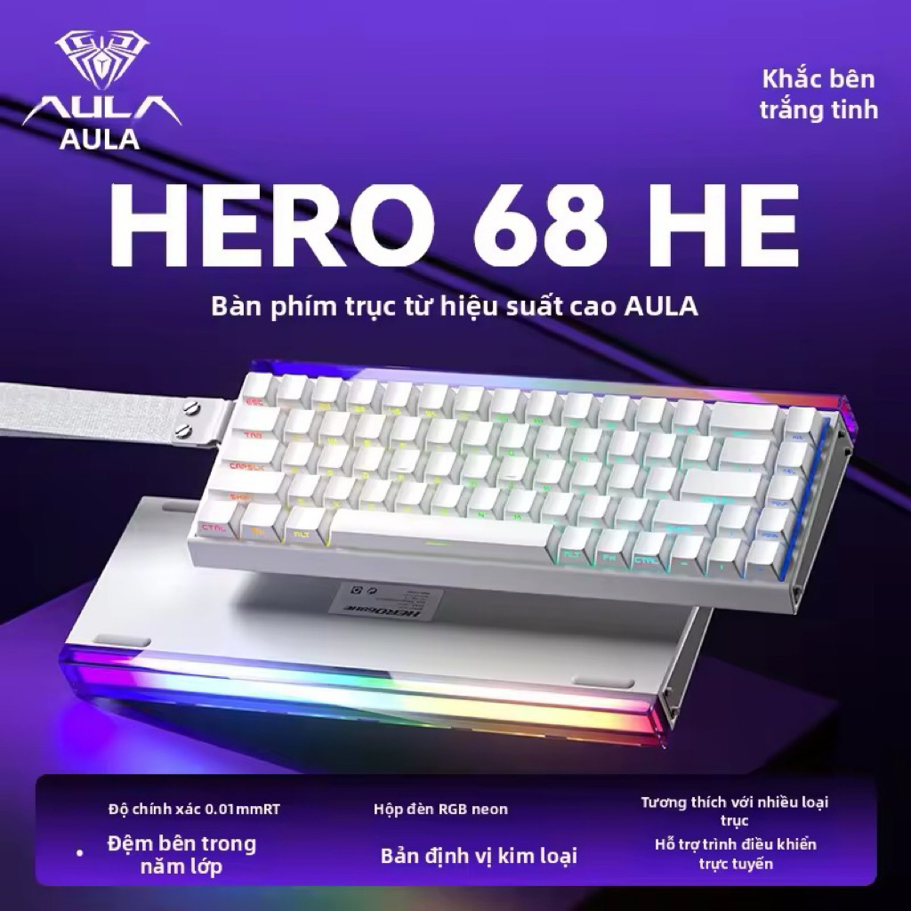 [Hoả tốc]HERO 68 HE Hall Effect Rapid Trigger 0.01mm – Bàn Phím Cơ Gaming 68% RGB Cao Cấp | BigBuy360 - bigbuy360.vn