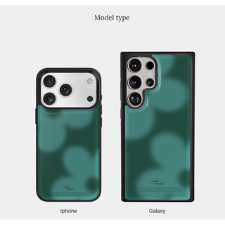 Mademoment - ốp lưng nam châm màu đen hoa mờ tương thích cho iphone galaxy
