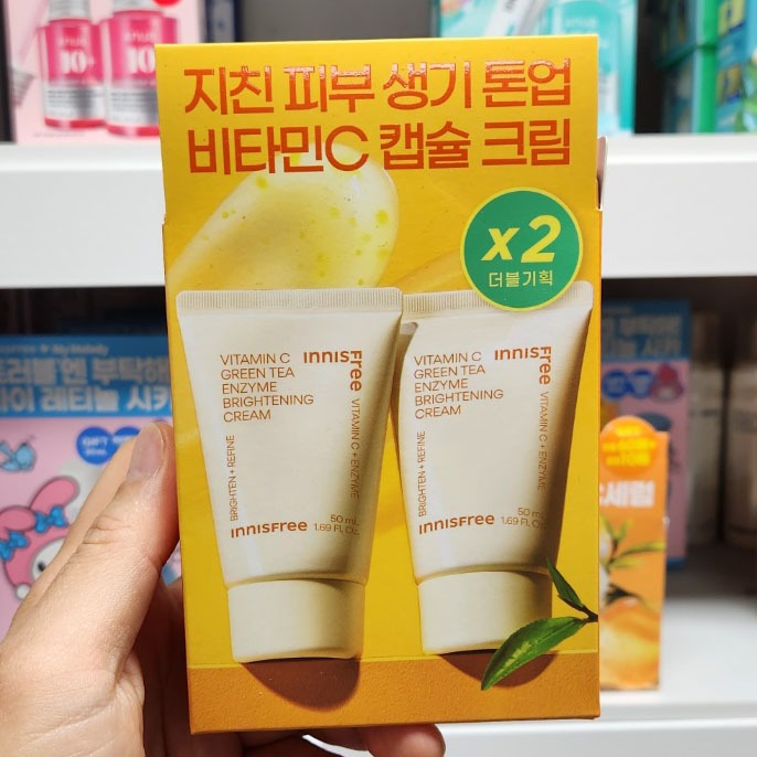 OLIVE YOUNG EDITION [50ml + 50ml] Vitamin C Green Tea Enzyme Brightening Cream (Chăm sóc da Hàn Quốc, Làm đẹp Hàn Quốc, K-Beauty)