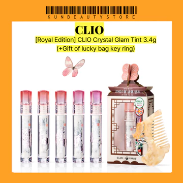 CLIO [CIO] Crystal Glam Tint 3.4g Royal Edition Glossy Lip Tint Trang điểm lâu trôi Hàn Quốc Crystal Gloss Lip Tint 🇰🇷 Hàn Quốc đích thực 100%