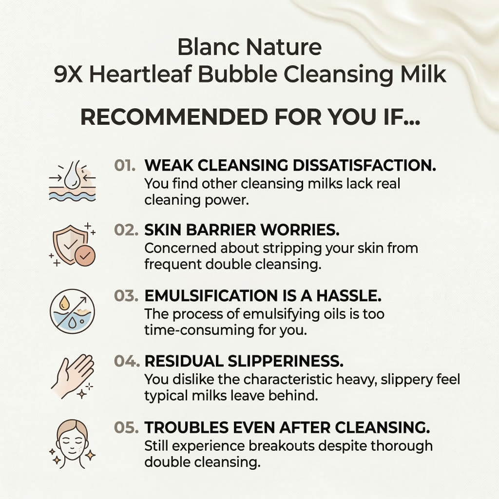Sữa rửa mặt bong bóng BlancNature 150ml + 30ml (Quà tặng) - Chăm sóc vết thâm không gây dị ứng nhẹ nhàng cho làn da nhạy cảm