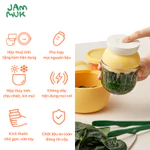 [Malang Honey] JAMMUK Đôi Máy Xay Thức Ăn Dặm 40W hoàn hảo cho lượng thức ăn cho bé với 2 hộp đựng thủy tinh — ảnh 4