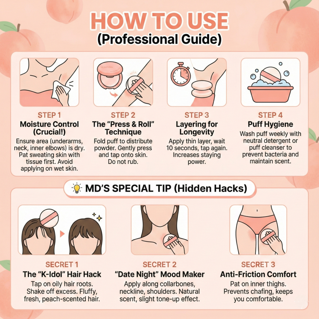 [So Natural] Khối bột toàn thân đào 10g | Hút Mồ Hôi & Dầu, Hương Đào Tươi, Hoàn Thiện Không Dính
