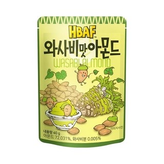 [HBAF] Hạnh nhân dày dặn 8 vị 40g Hạt Hàn Quốc Wasabi, Mật ong, Bánh quy, Caramel, Tỏi, Injeolmi