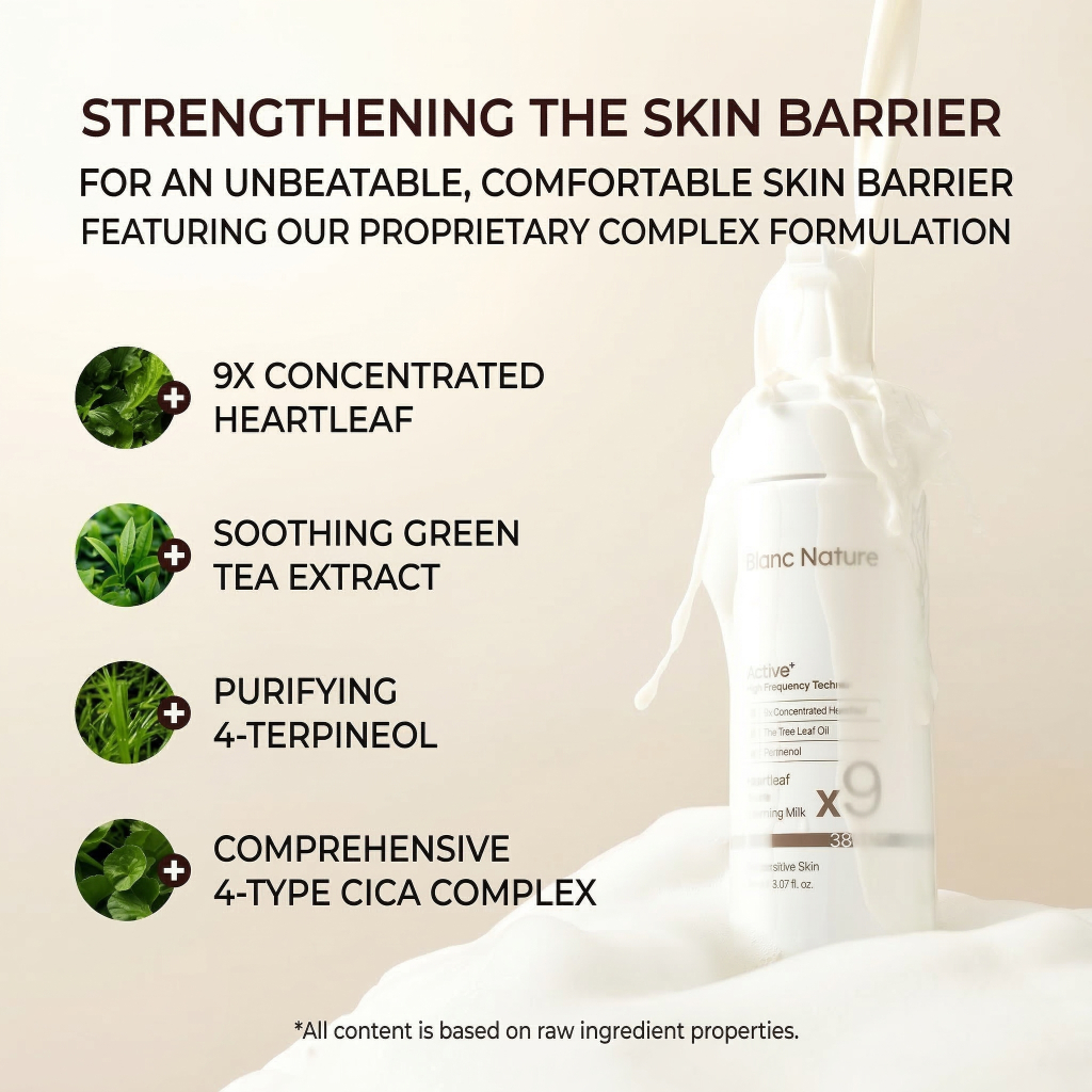 Sữa rửa mặt bong bóng BlancNature 150ml + 30ml (Quà tặng) - Chăm sóc vết thâm không gây dị ứng nhẹ nhàng cho làn da nhạy cảm