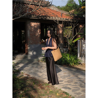𝙆𝙄𝙓𝙄 𝙏𝙊𝙋 - Áo Yếm Linen Kèm Dây Buộc