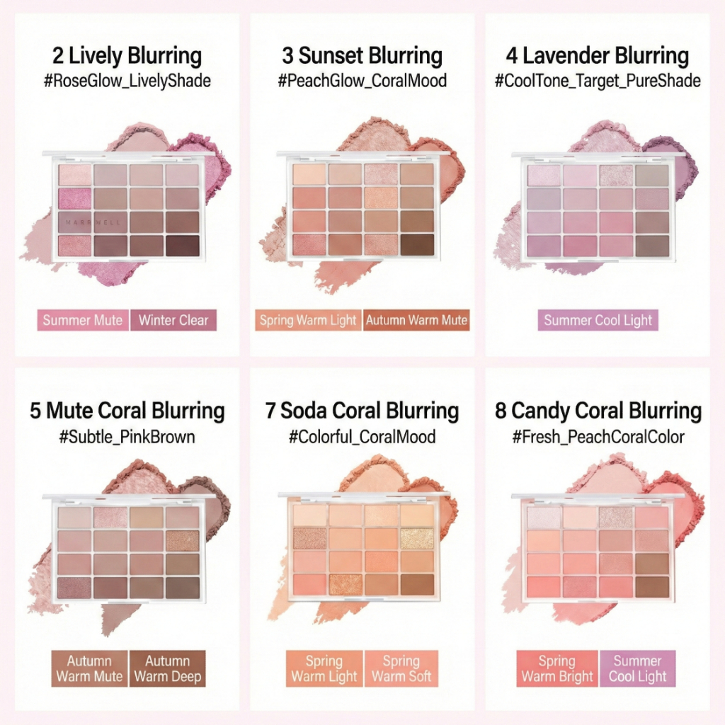 [WAKEMAKE] Bảng Phấn Mắt Mềm, Bảng 16 Màu | Hoàn thiện liền mạch & phát sáng | 13 lựa chọn