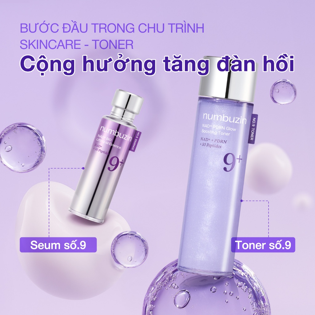 [Numbuzin Official] (SET) Toner Căng Bóng(150ml) và Tinh chất ngừa lão hóa (50ml) NAD+ số 9 | BigBuy360 - bigbuy360.vn