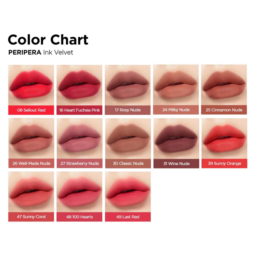 [Peripera] Ink The Velvet - Tint môi mờ hình khối cao có kết thúc nhung mềm