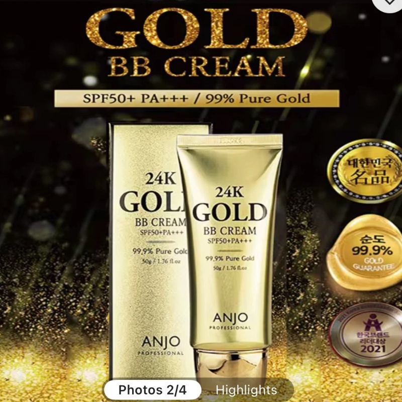 [ANJO] Kem BB vàng 24K SPF50 + PA + + + 50g