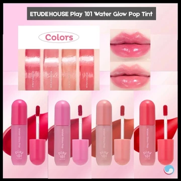 [ETUDE] Water Glow Pop Tint Hàn Quốc Lip Tint Glossy Dewy Hydrating Kính lâu trôi Gradient Tint